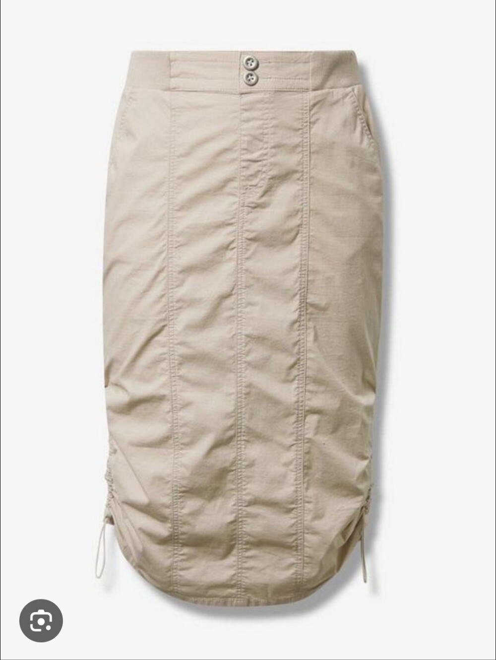 TORRID Maxi Poplin Cargo Skirt Beige Color Size 3 = 3X 22-24 Midi Lenght - Picture 4 of 13